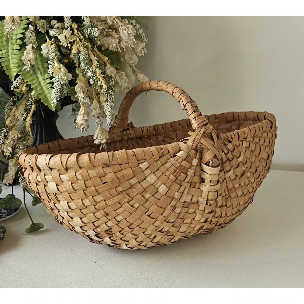 Mid Size Woven Split Ash Melon Basket 15